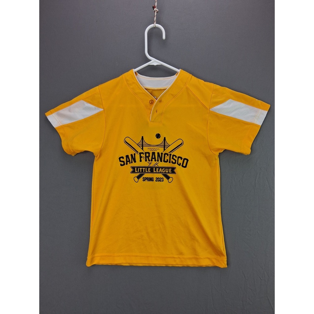 Alleson Athletic San Francisco Little League Jersey Youth S Yellow Baseball T